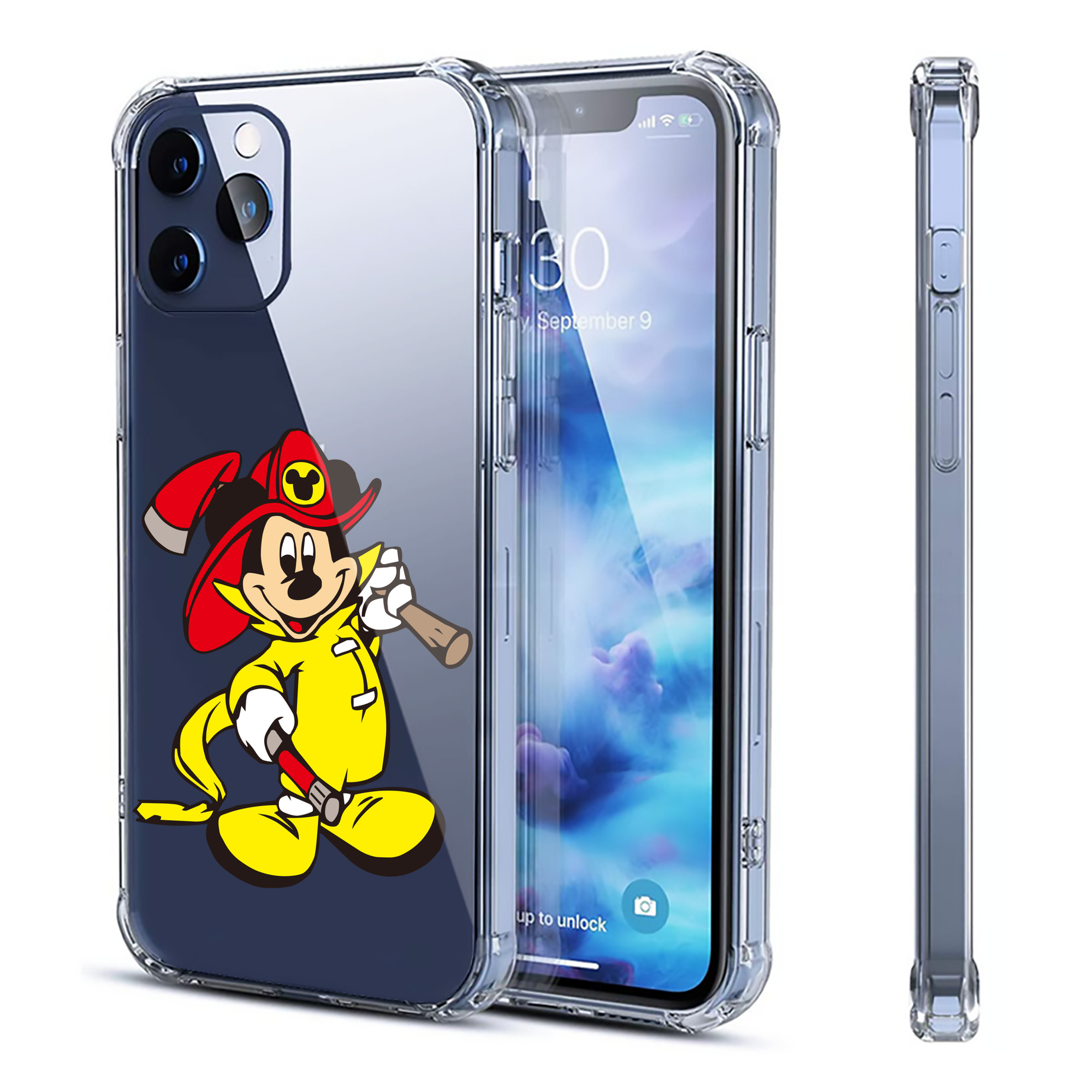 ミッキーマウス Mickey Mouse 【iPhone 12シリーズ対応】透明スマホケース（クリアソフトケース）